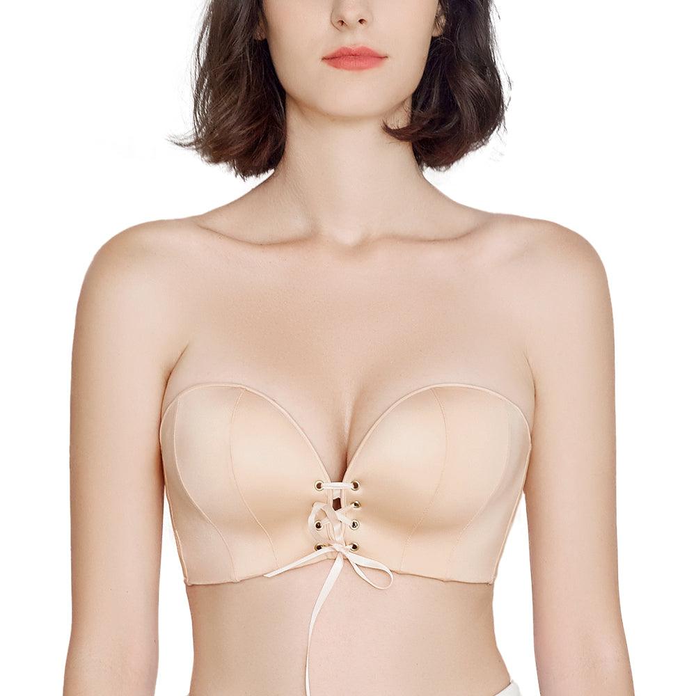 Add Two Cups Strapless Push Up Bandeau Bra