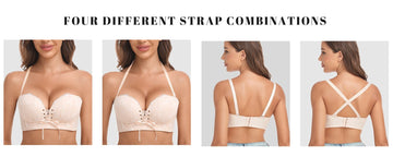 FallSweet add two cups lace wirefree push up bra strap combinations