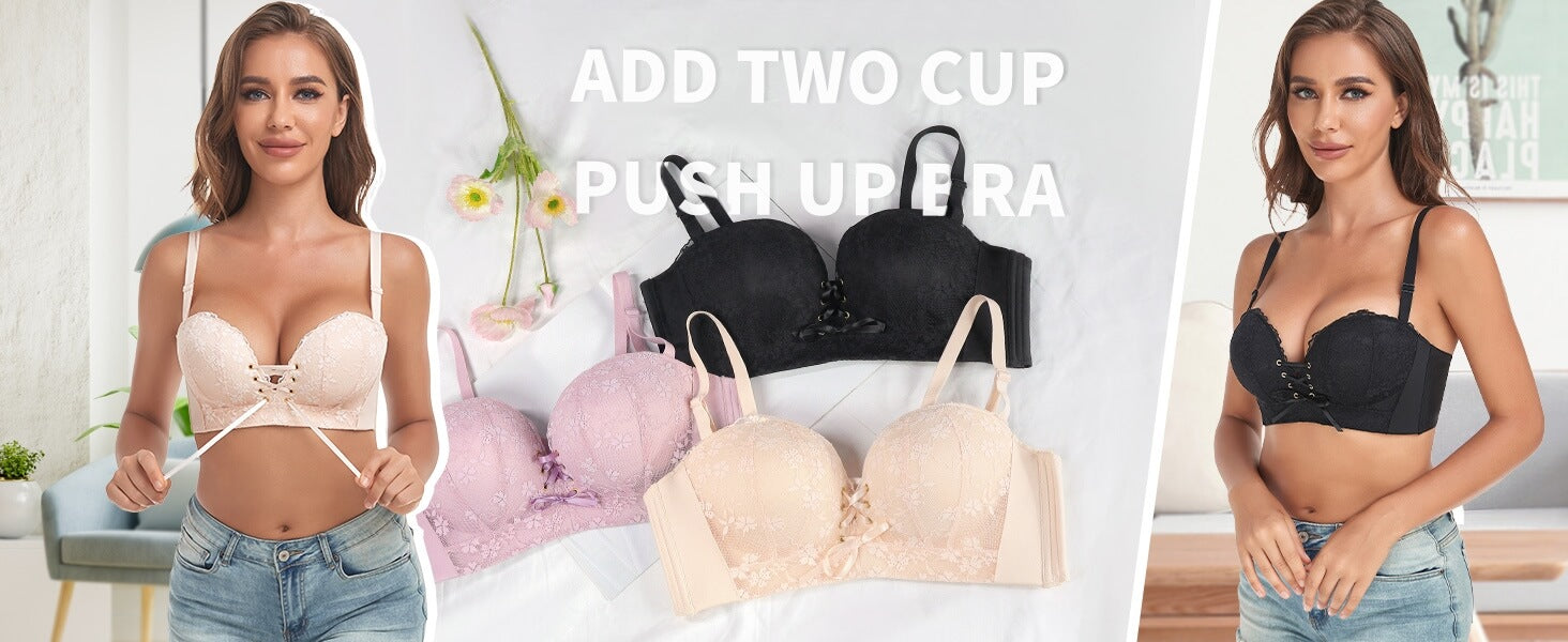 color of FallSweet add two cups lace wirefree push up bra