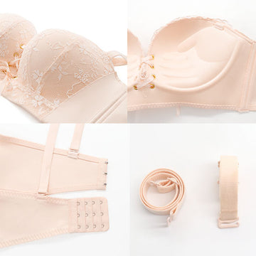 details of FallSweet add two cups lace wirefree push up bra strap combinations