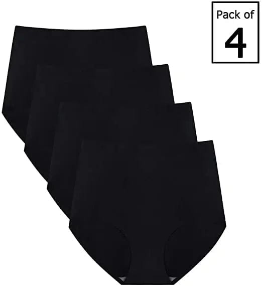 FallSweet No Show High Waist Underwear Black 4 Pack