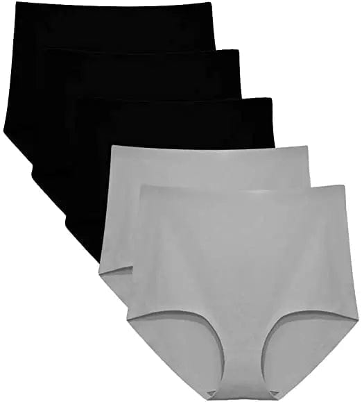 FallSweet Women No Show High Waist Underwear black3grey2 (5 pack)