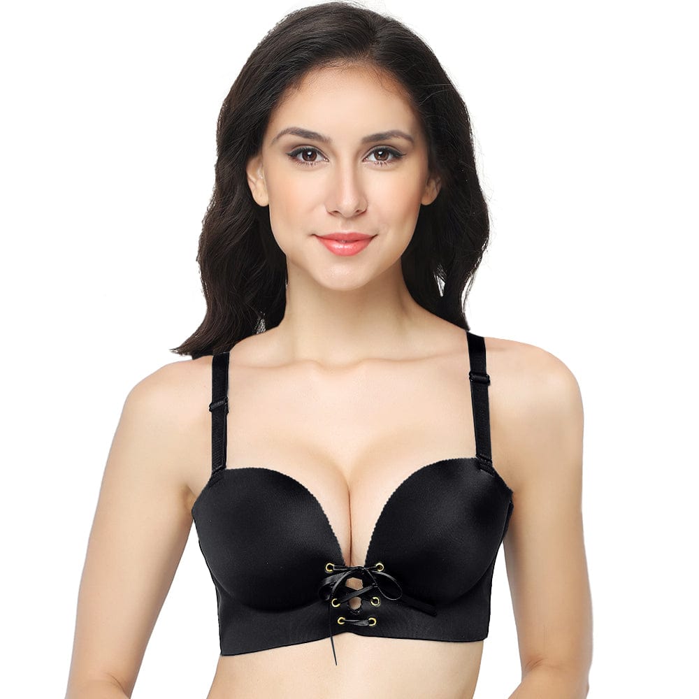 FallSweet "Add Two Cups" Padded Wireless Plunge Push Up Bra