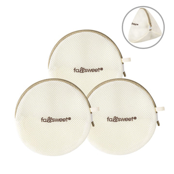FallSweet beige FallSweet 3-Pack Mesh Laundry Bags for Delicates, Bra Laundry Bags, Reusable Wash Bags for Bras, Underwear & Socks