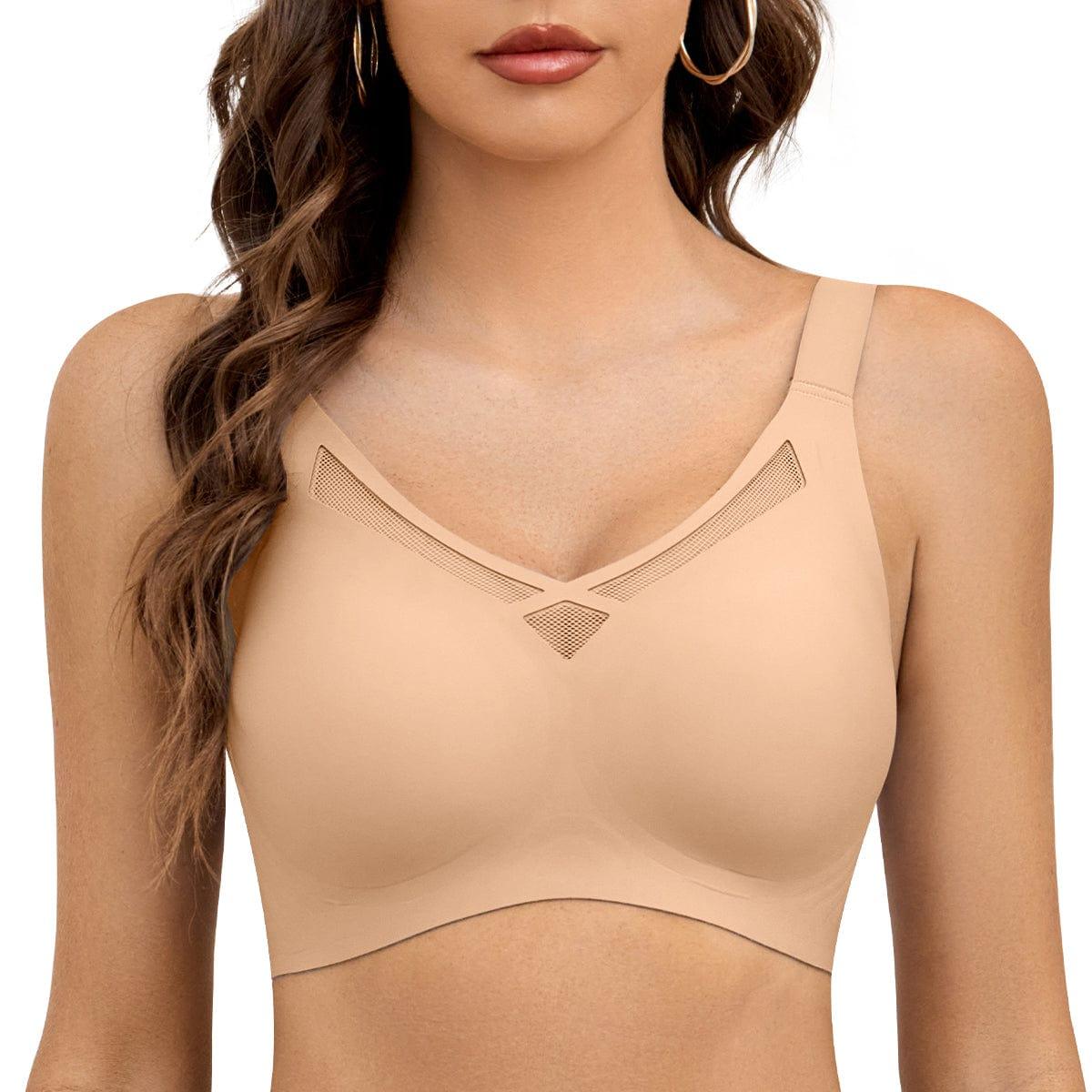 FallSweet Beige / L FallSweet Women Seamless Wire Free Push Up Bra