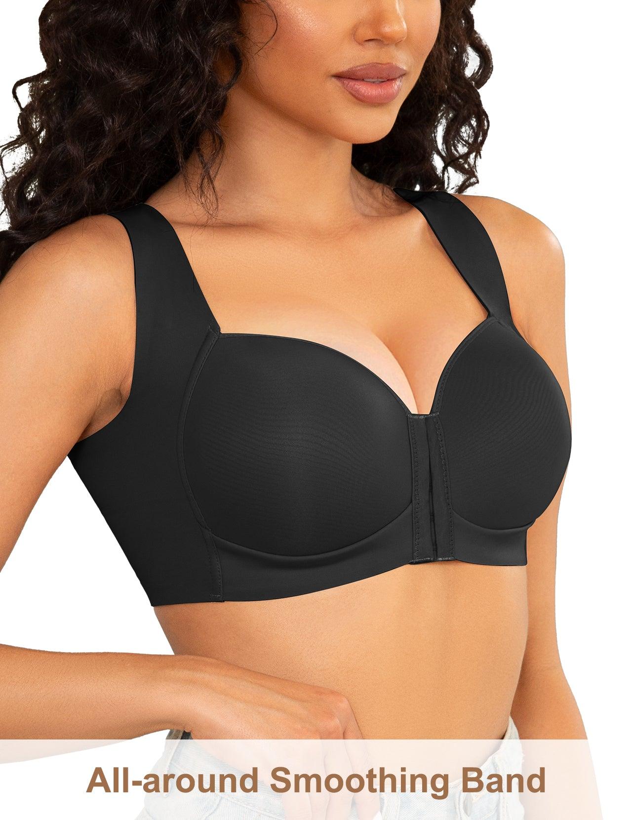 FallSweet bra “No Wire Posture Bras" Front Closure Back Support Comfortable Bra Hide Back Fat