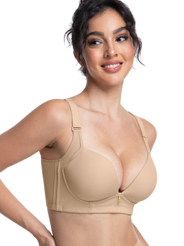 FallSweet Bra Push up Bras FallSweet Wireless Add 2 Cups Padded Plunge Bras Back Smoothing Push Up Brasieres