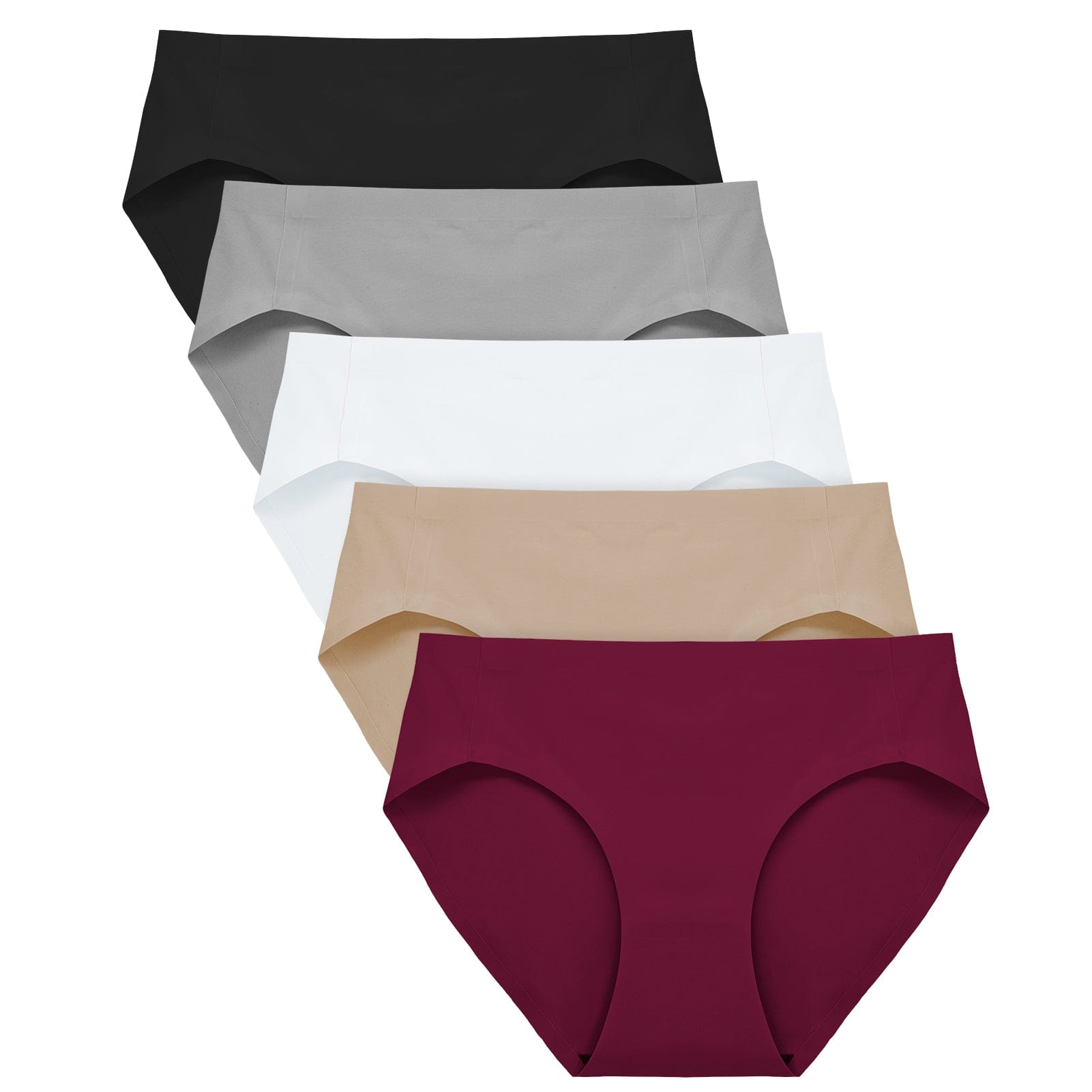 FallSweet Color 3 (5 pack) / S High Cut Seamless No Show Brief Panties