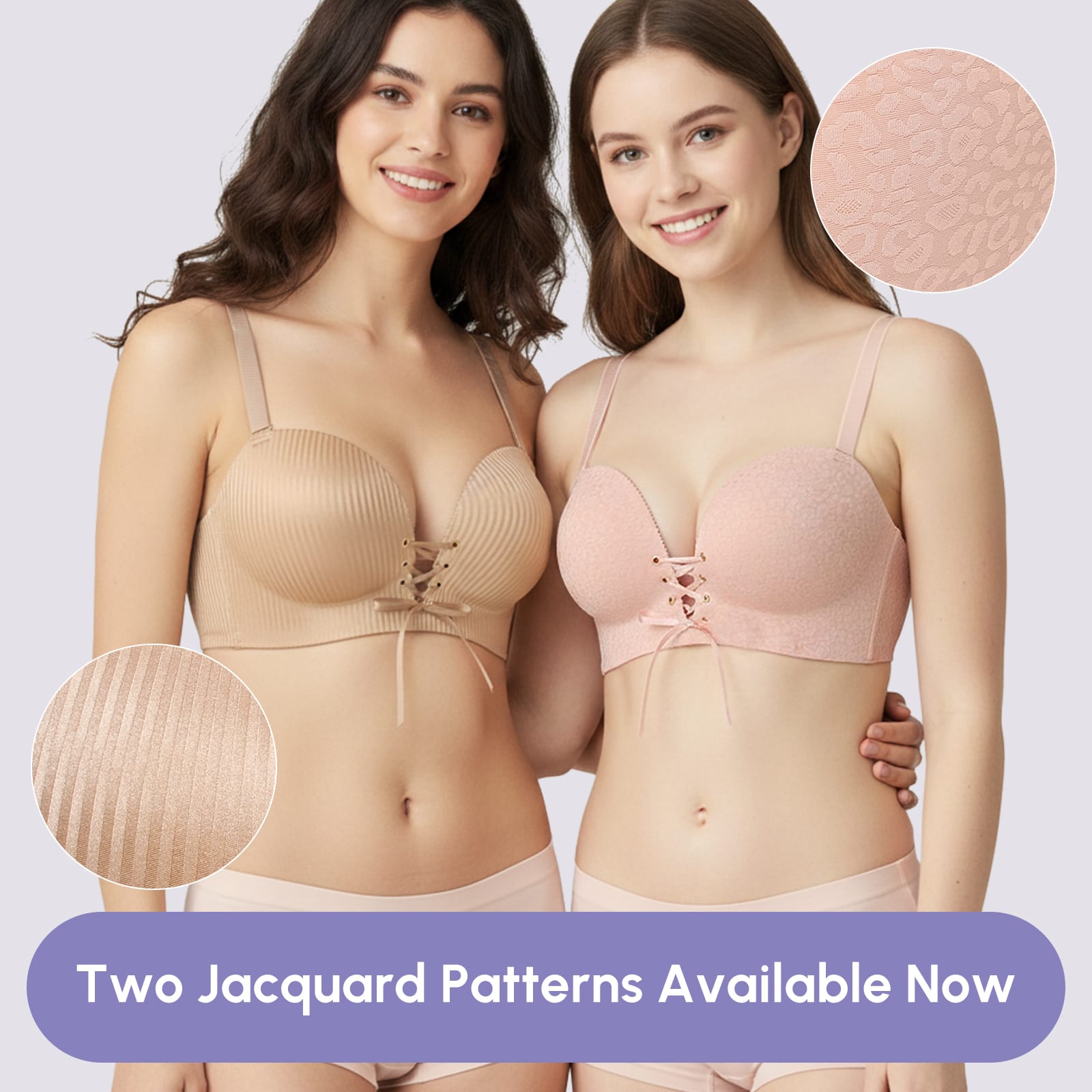 FallSweet FallSweet Add Two Cups Wireless Bras Brassiere for Women Push Up Padded Comfort Womenswear(676)
