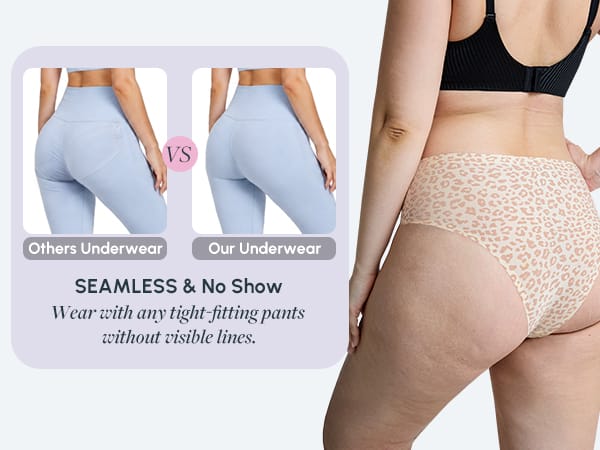 FallSweet FallSweet No Show Cheeky Underwear Seamless High Waisted Bikini Panties