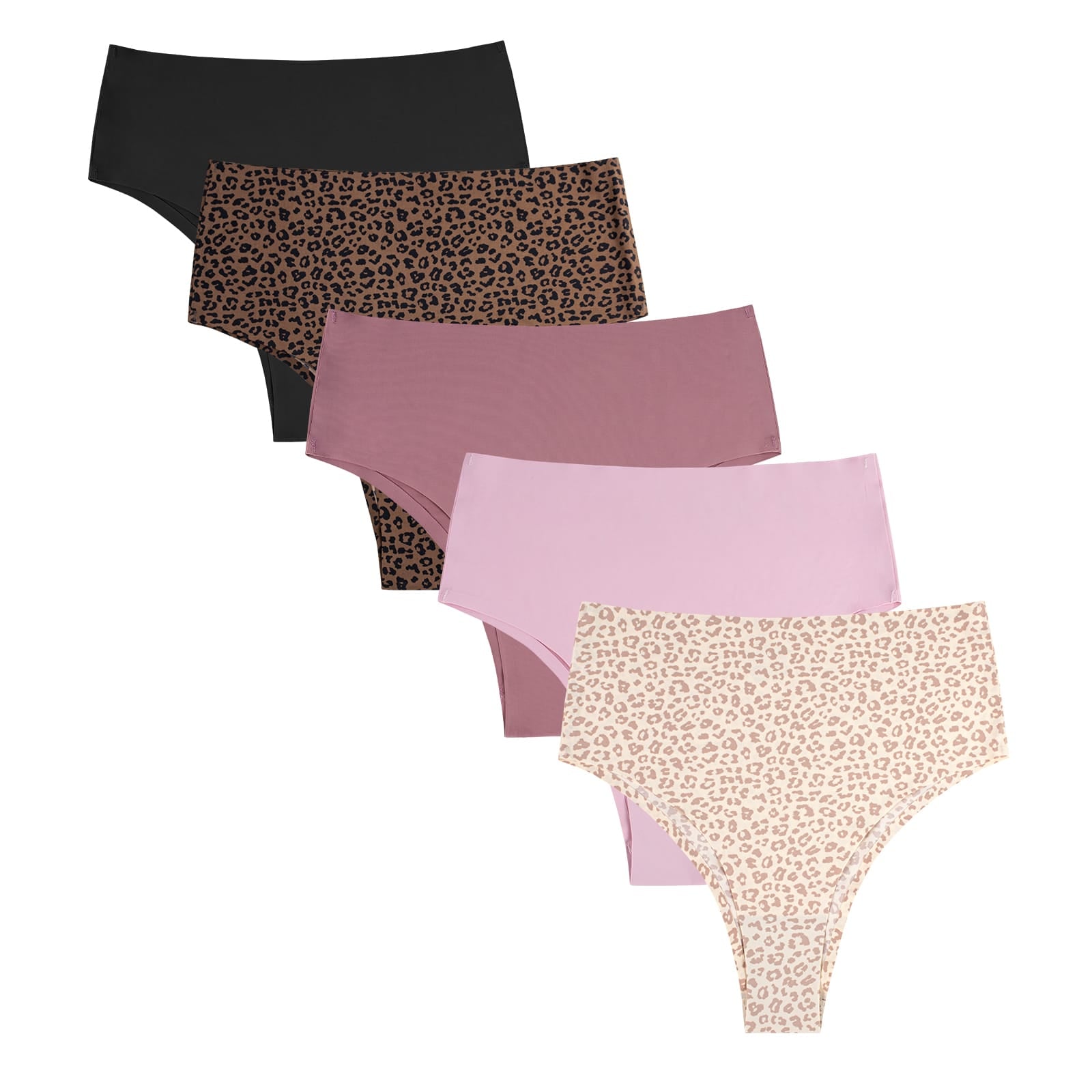 FallSweet FallSweet No Show Cheeky Underwear Seamless High Waisted Bikini Panties