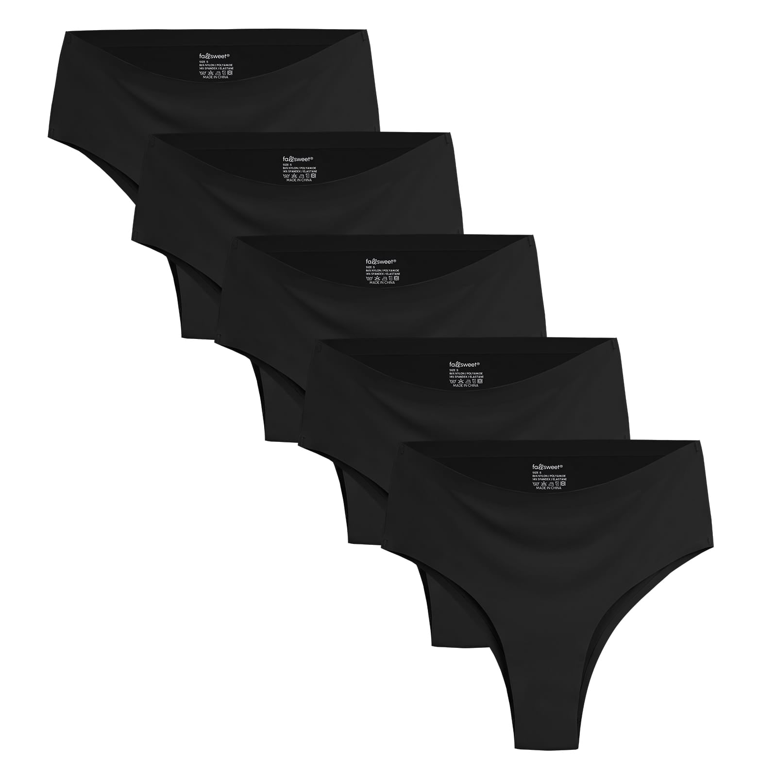 FallSweet FallSweet No Show Cheeky Underwear Seamless High Waisted Bikini Panties