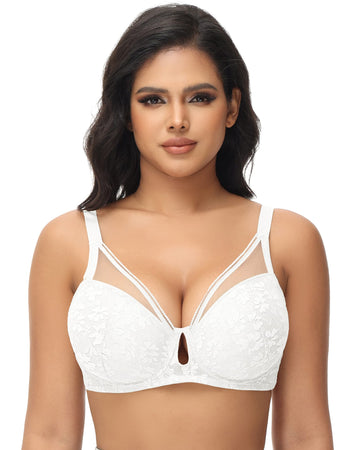 FallSweet push up bras "Add one Cup" Lace Push Up Bras Underwire Padded Sexy Brassiere