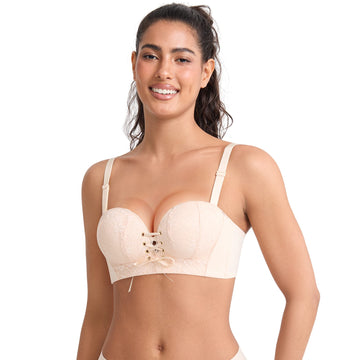 FallSweet Push up Bras "Add Two Cups" Lace Wirefree Push Up Bra For Women