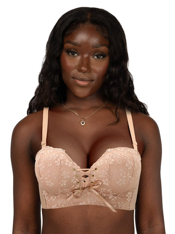 FallSweet Push up Bras "Add Two Cups" Lace Wirefree Push Up Bra For Women