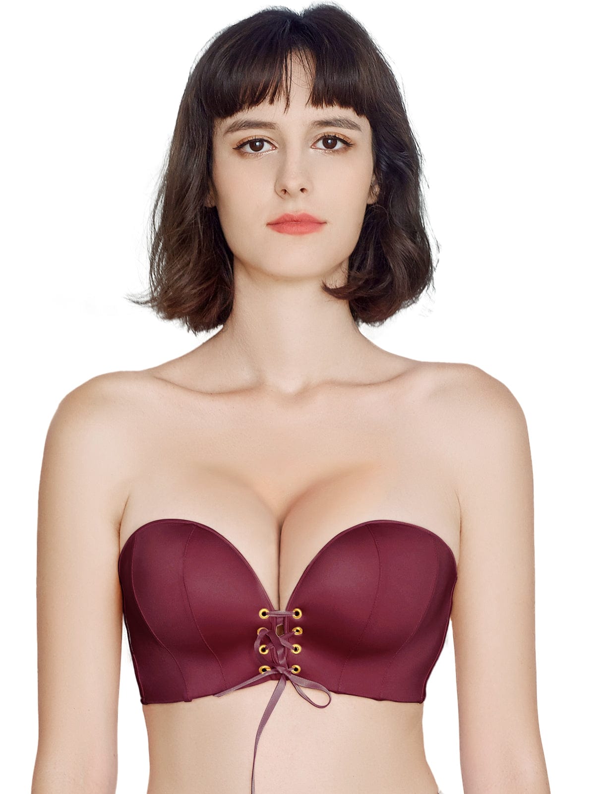 FallSweet push up bras "Add Two Cups" Strapless Push Up Bandeau Bra