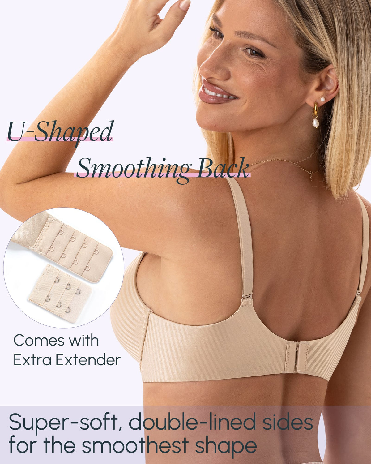FallSweet Push up Bras Fallsweet Lightly Lined Underwire Full Coverage Bra Everyday T-Shirt Bra