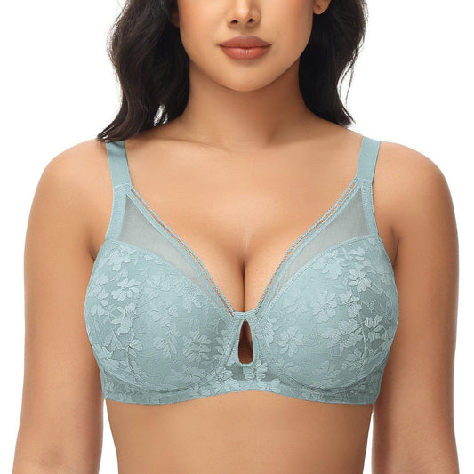 FallSweet push up bras Light Blue / 34 / B "Add one Cup" Lace Push Up Bras Underwire Padded Sexy Brassiere