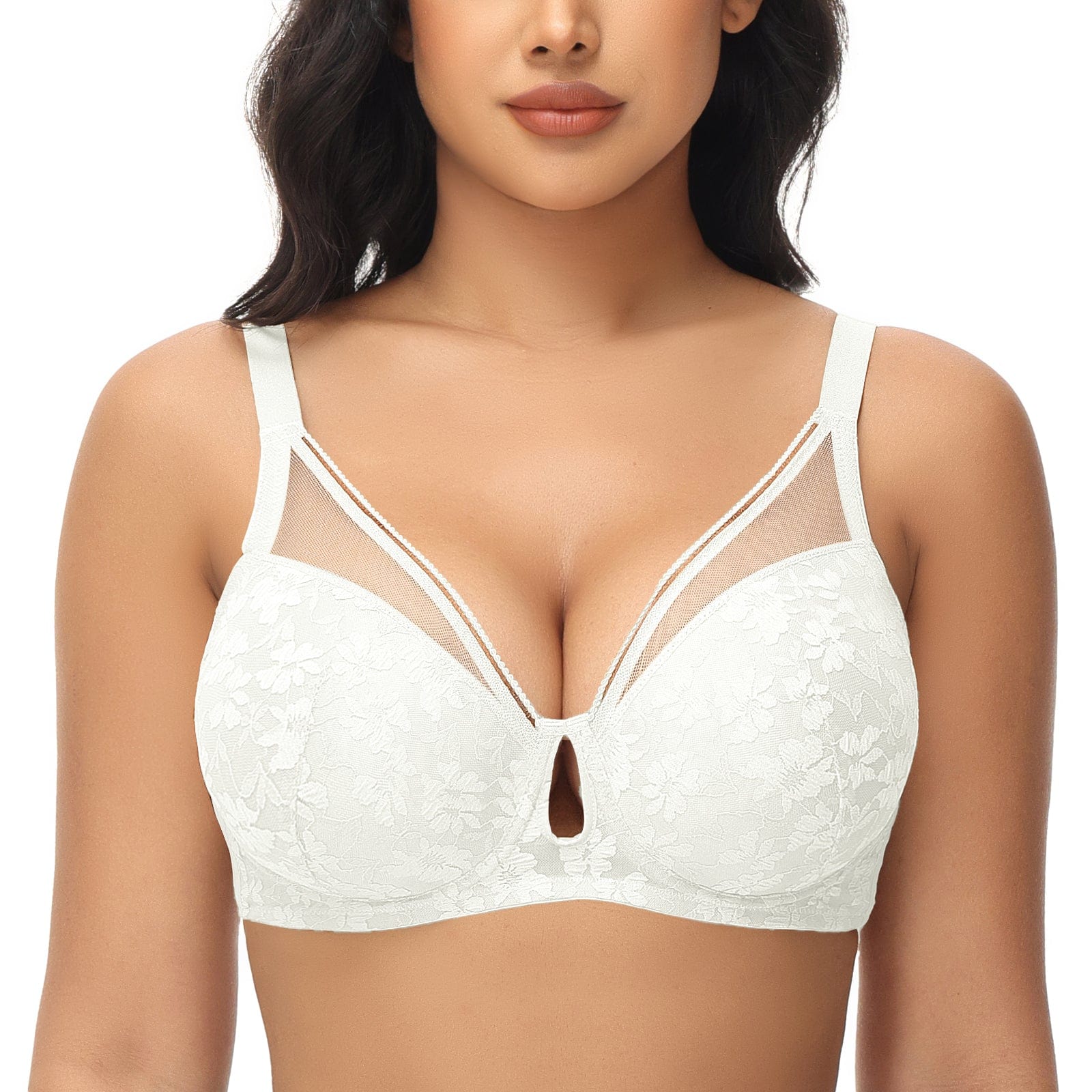 FallSweet push up bras White / 34 / B "Add one Cup" Lace Push Up Bras Underwire Padded Sexy Brassiere