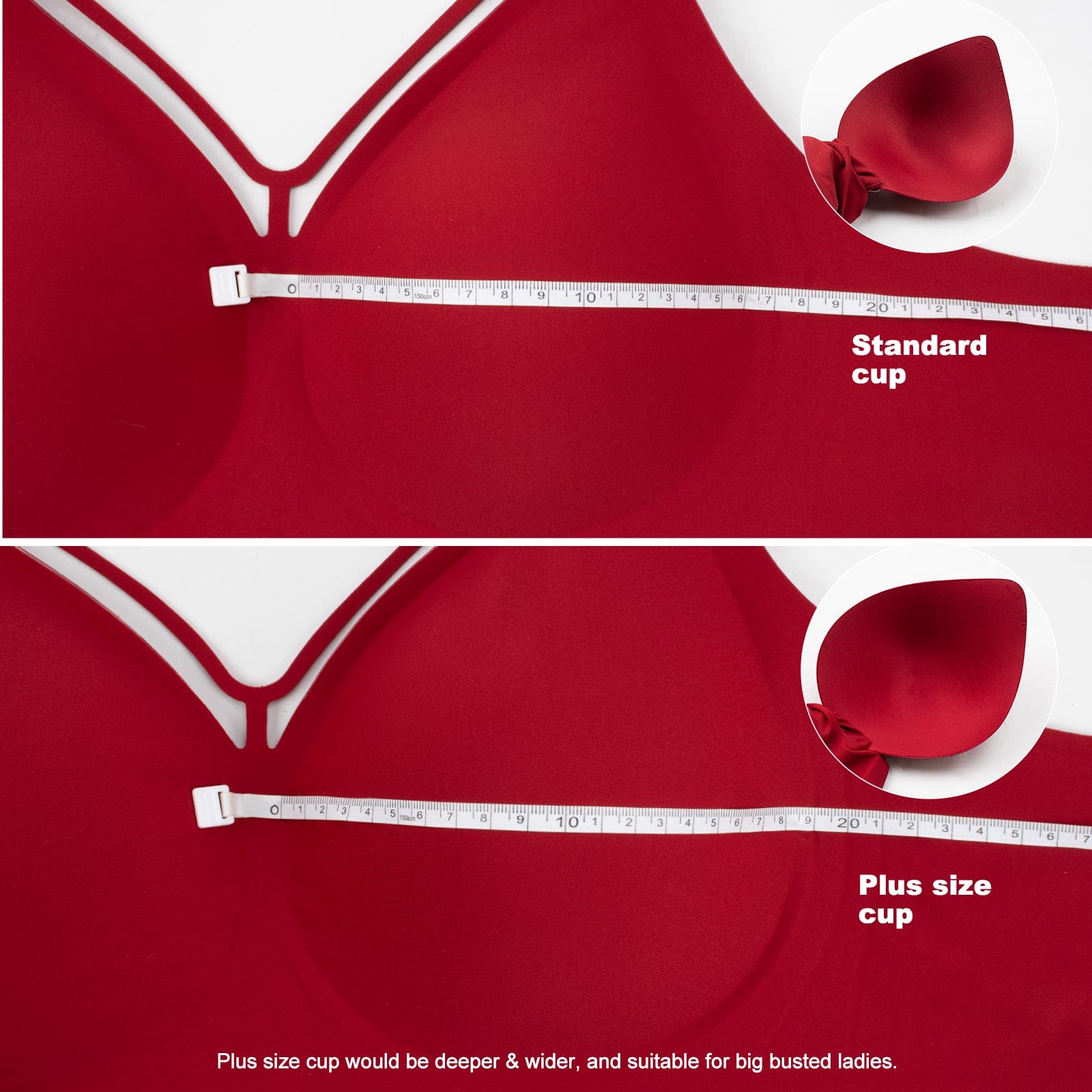 FallSweet Wireless Bras Wireless Seamless V Neck Bras for Women Plus Size Smooth Bralettes