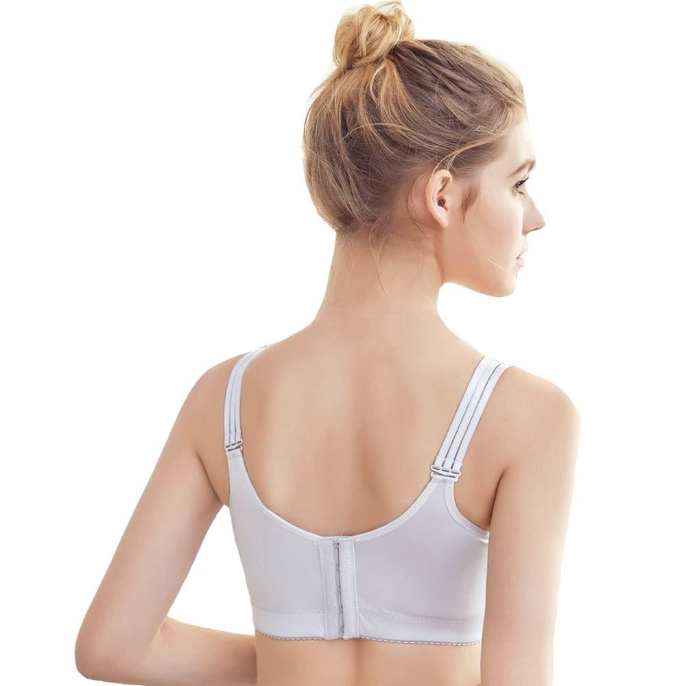 Back of FallSweet "Add Two Cups" Plus Size Smooth Wireless Bra - Silver