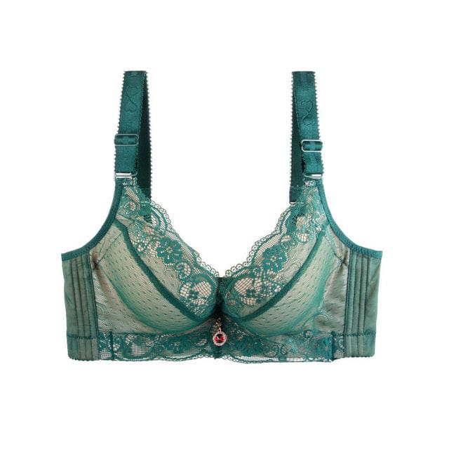 FallSweet "Add Two Cups" Green Lace Underwire Padded Bra