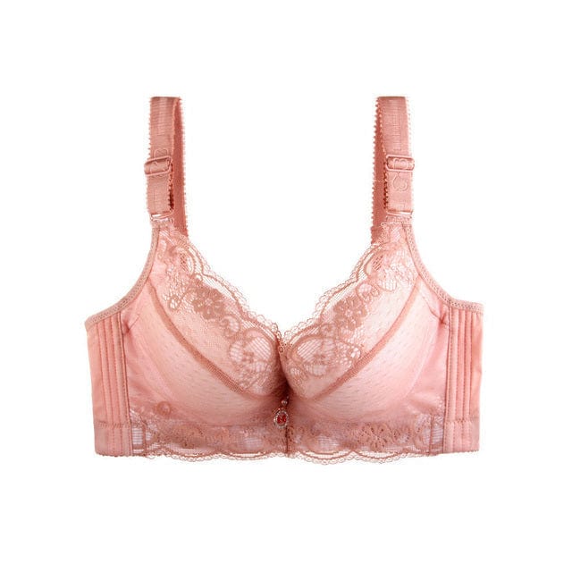 FallSweet "Add Two Cups" Pink Lace Underwire Padded Bra 