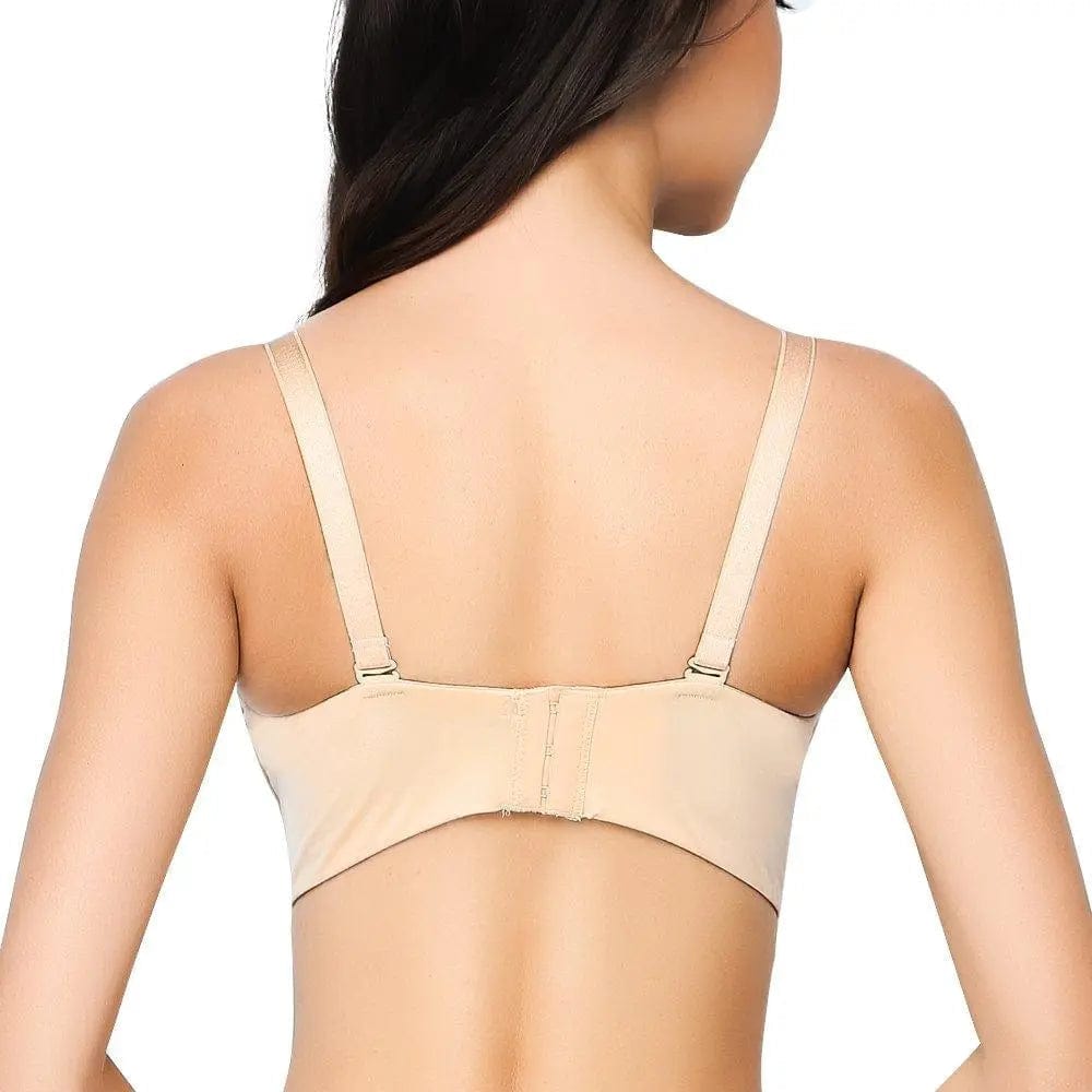 Back of Beige "Add Two Cups" Padded Push up Bra FallSweet