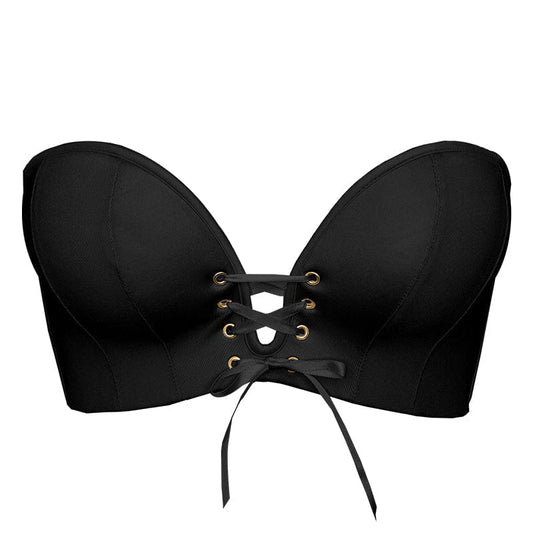 "Add Two Cups" Black Strapless Convertible Bra - FallSweet