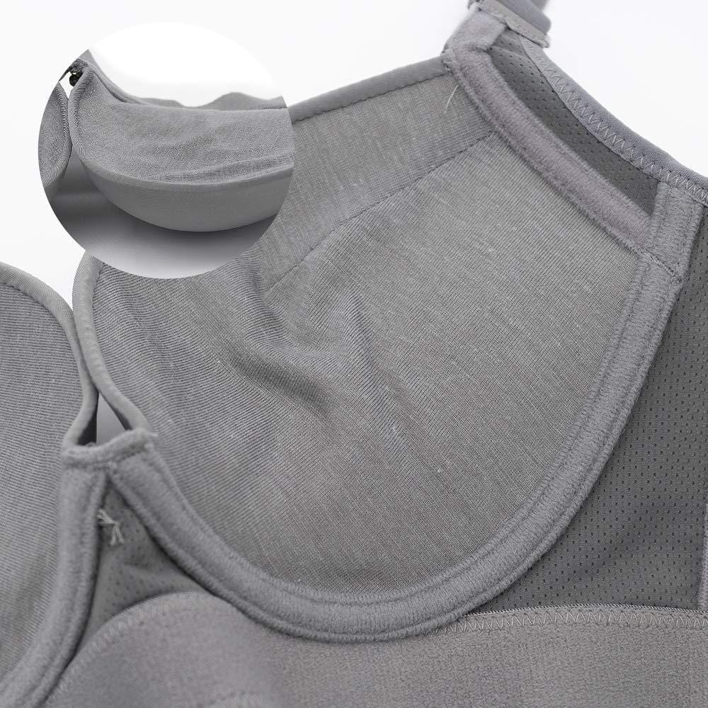 Lifting of  grey "Hide Back Fat"  Padded Underwire T-shirt Bra 