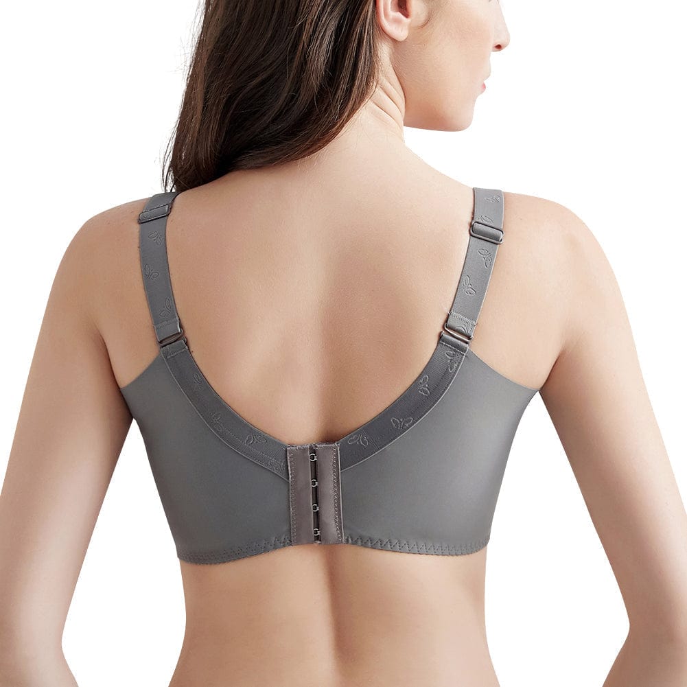 Back of FallSweet Grey Redefines Comfort Push Up Underwire Lace bra