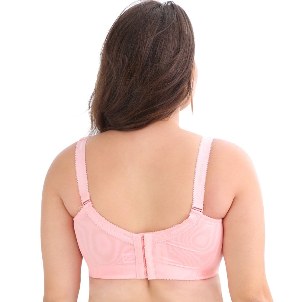 back of FallSweet Pink The U-shaped back Underwire Lace Bra