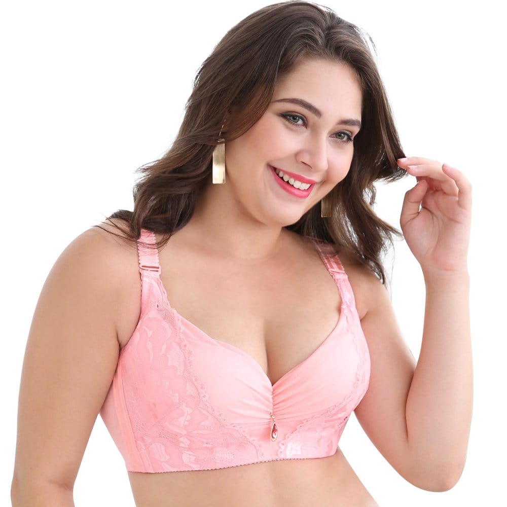 side of FallSweet Pink The U-shaped back Underwire Lace Bra