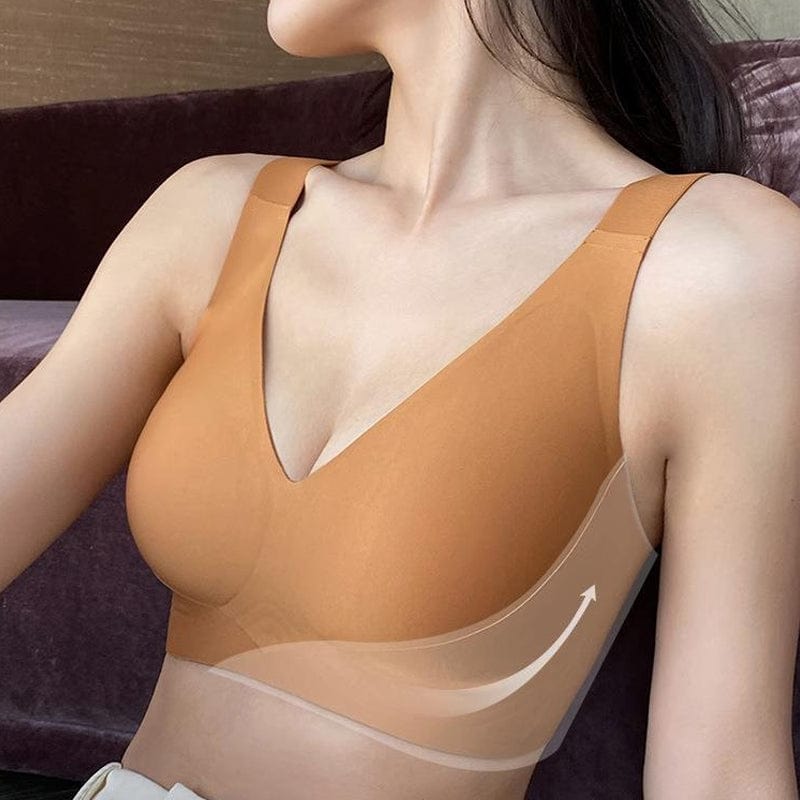 FallSweet women plus size seamless wire free lift bra