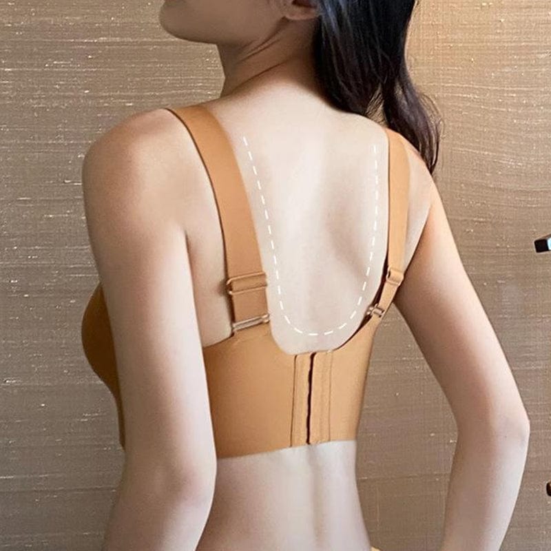back of FallSweet women plus size seamless wire free lift bra