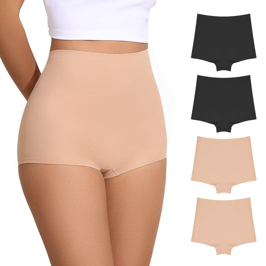 FallSweet 2 Beige 2 Black / S Seamless Boy Shorts Underwear for Women