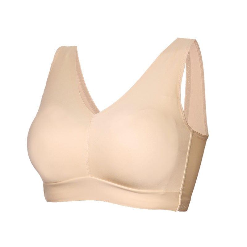 FallSweet Beige / 34 / B "Feel like not wearing one" Plus Size Wireless Sports Bra - Beige