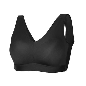 FallSweet Black / 34 / B "Feel like not wearing one" Plus Size Wireless Sports Bra - Black