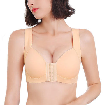 FallSweet Bra Wireless Bras Beige / 34 / B Comfort Beige Front Closure T-Shirt Bra