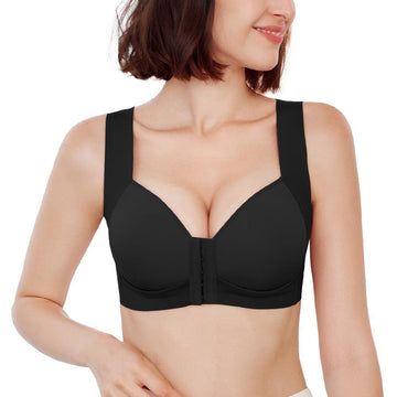 FallSweet Bra Wireless Bras Black / 34 / B Comfortable Black Padded Front Closure T-Shirt Bra