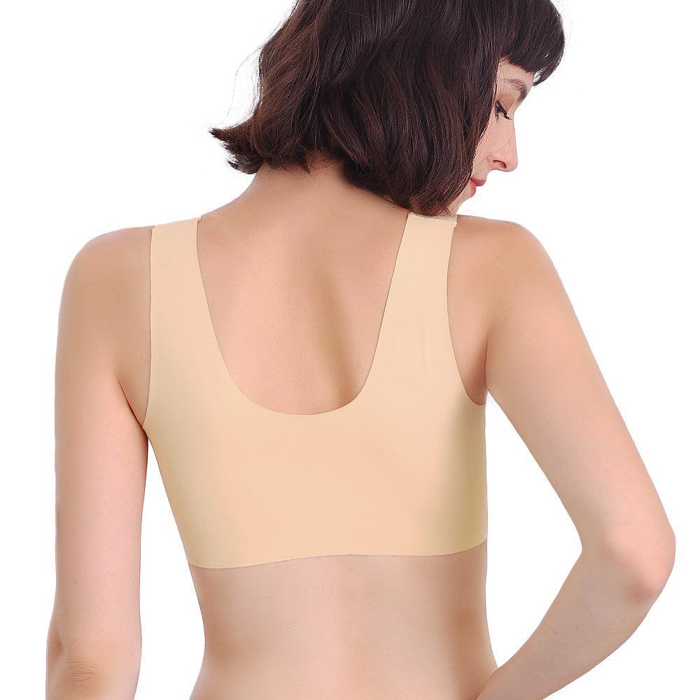 FallSweet Bra Wireless Bras Comfort Beige Front Closure T-Shirt Bra