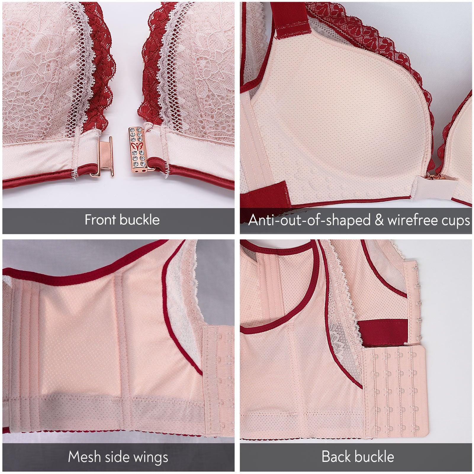 FallSweet Bra Wireless Bras "Sexy Lace" Front Hook Triangle Bralette