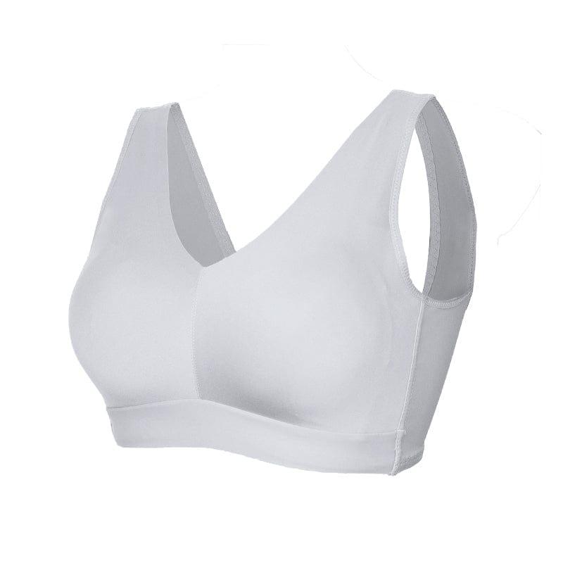 FallSweet Gray / 34 / B "Feel like not wearing one" Wireless Sports Push Up Bra - Gray