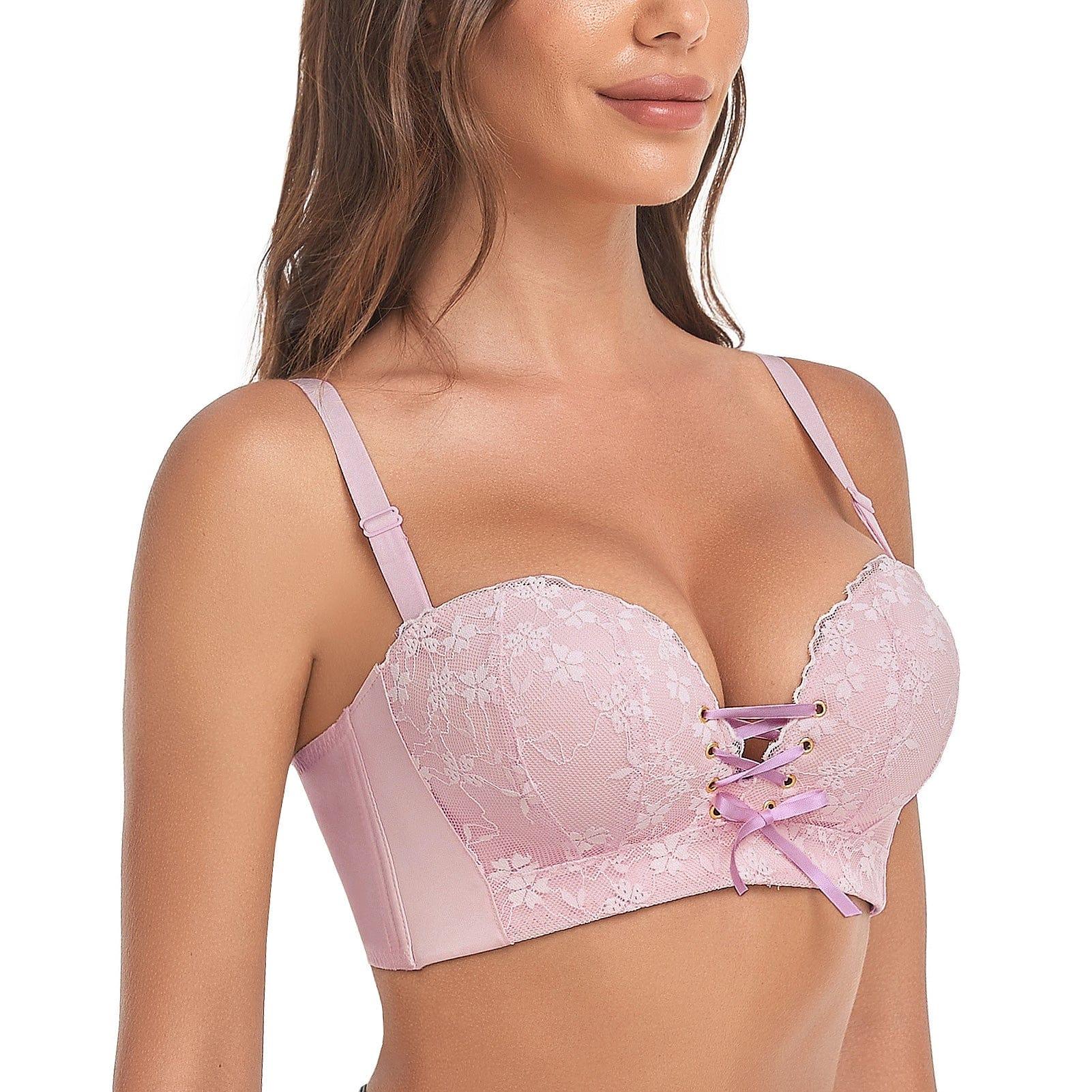 FallSweet Push up Bras "Add Two Cups" Lace Wirefree Push Up Bra For Women